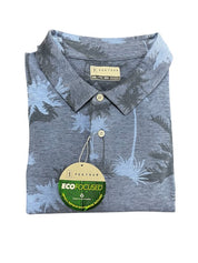 Pga Tour Mens Regular fit Short Sleeve Polo Shirt XXL Navy Blue Palm Tree
