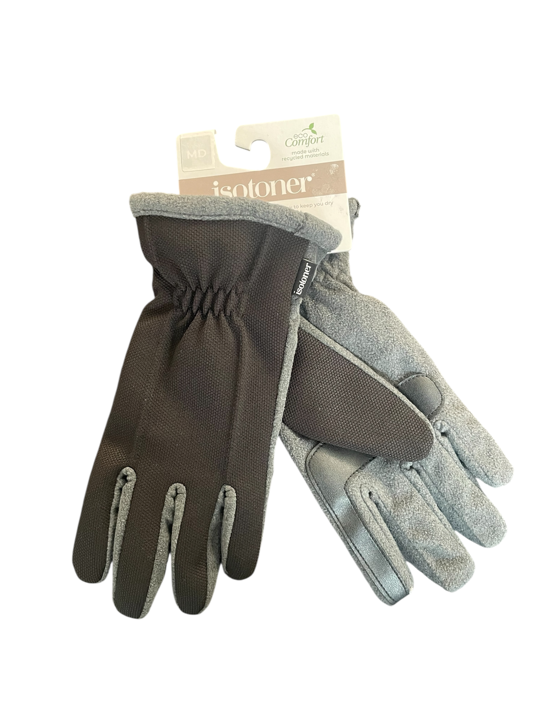 Isotoner Signature Mens Active Tech Gloves Grey Oxford Medium