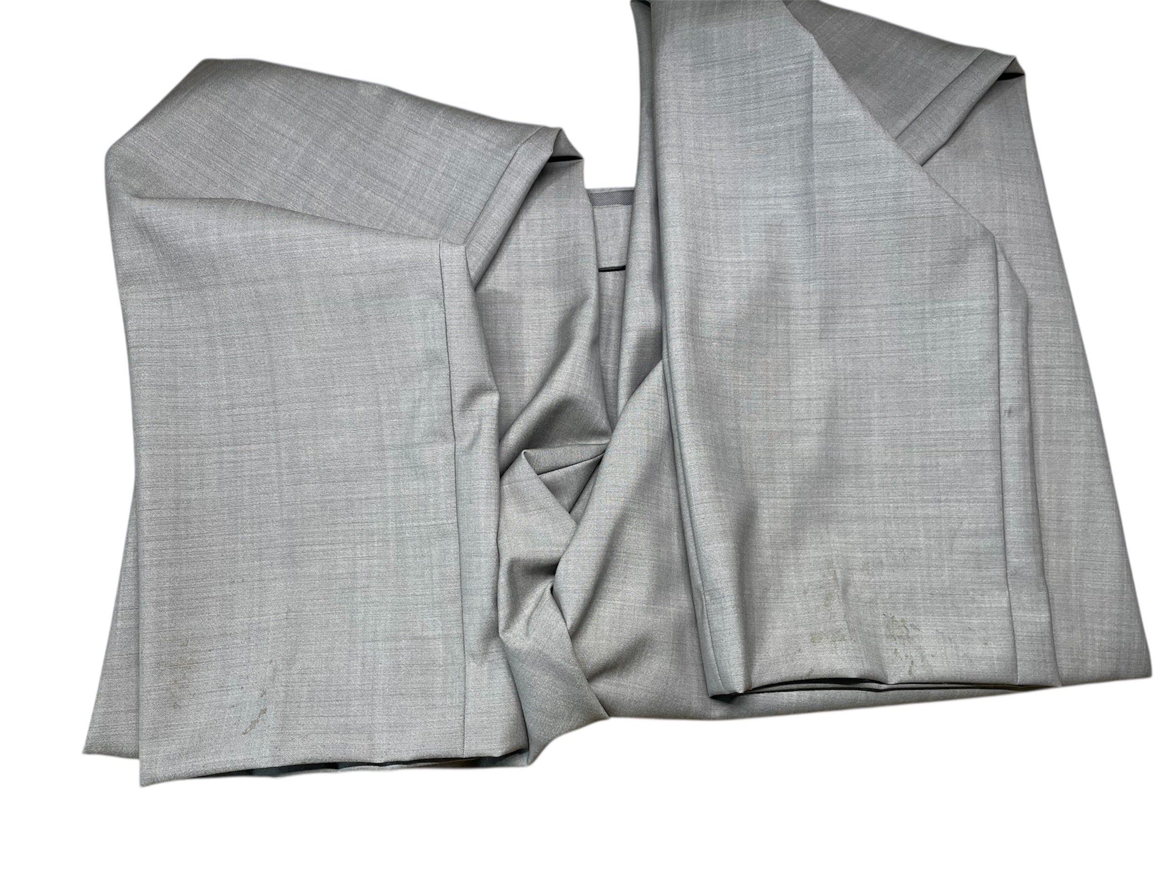 Calvin Klein Mens Slim fit Dress Pants 34 / 34 Light Grey Solid Stretch Wool