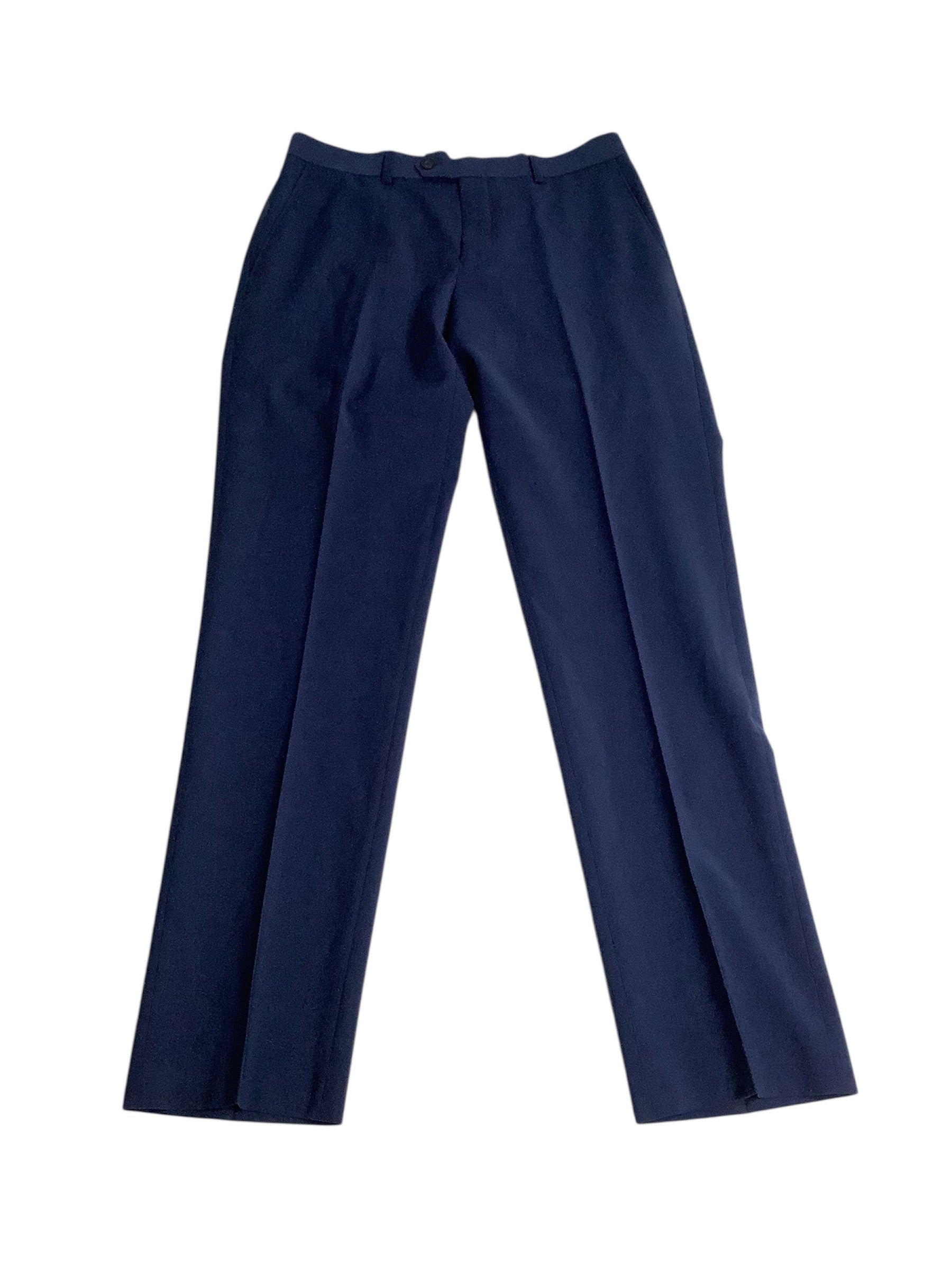 Bar III Mens Slim fit Dress Pants 30 / 32 Navy Blue Solid Wool