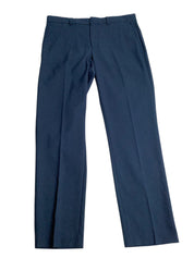 Perry Ellis Mens Slim fit Dress Pants 32 / 30 Navy Blue Check