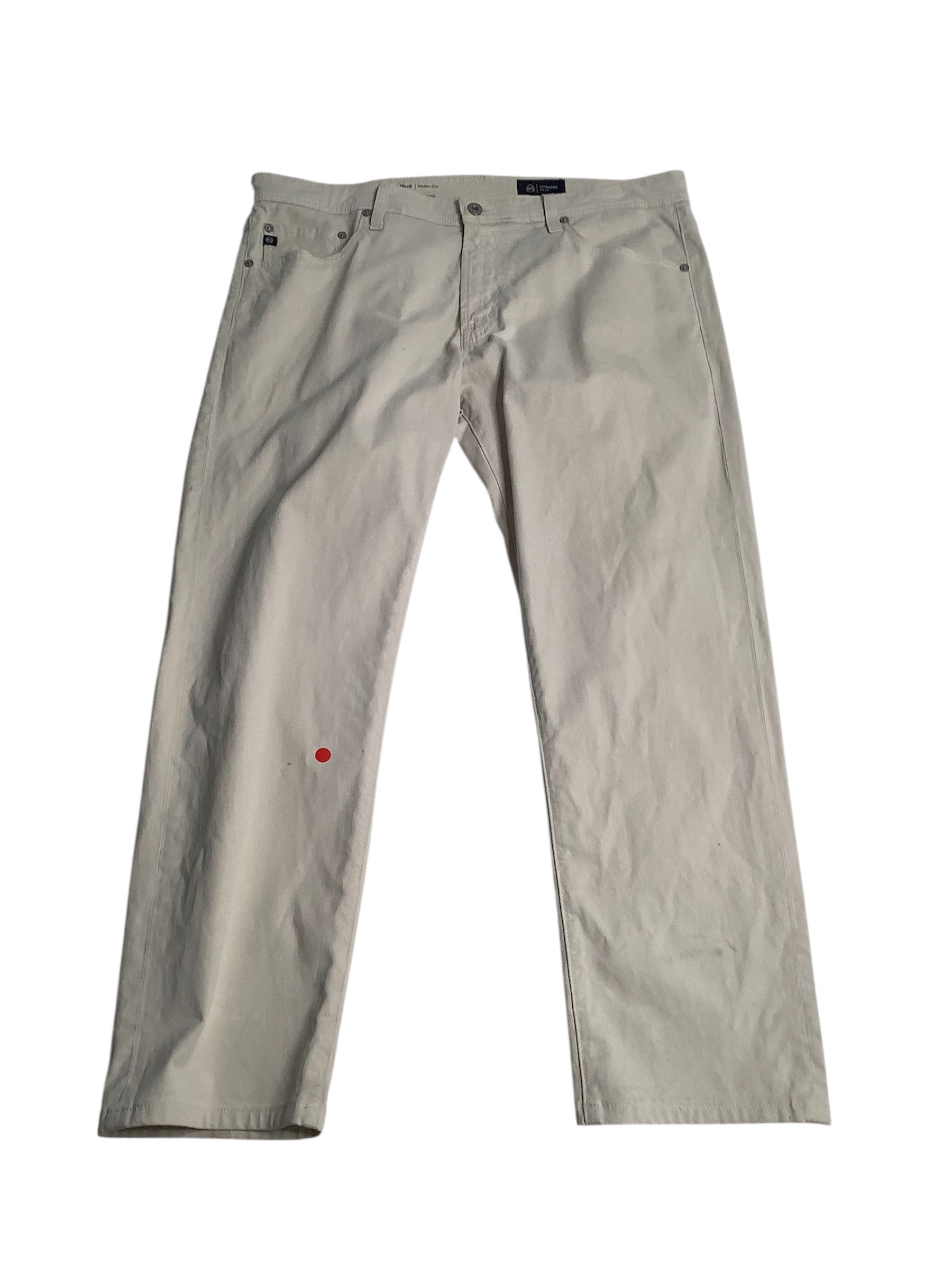 AG Los Angeles Mens Slim fit Chinos Pants 36 / 34 Beige Solid