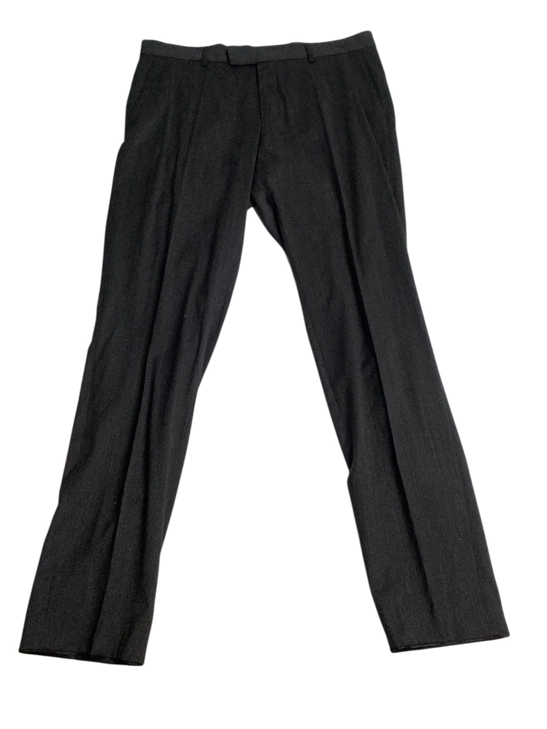 Hugo Boss Mens Slim fit Dress Pants 42 / 32 Black Striped