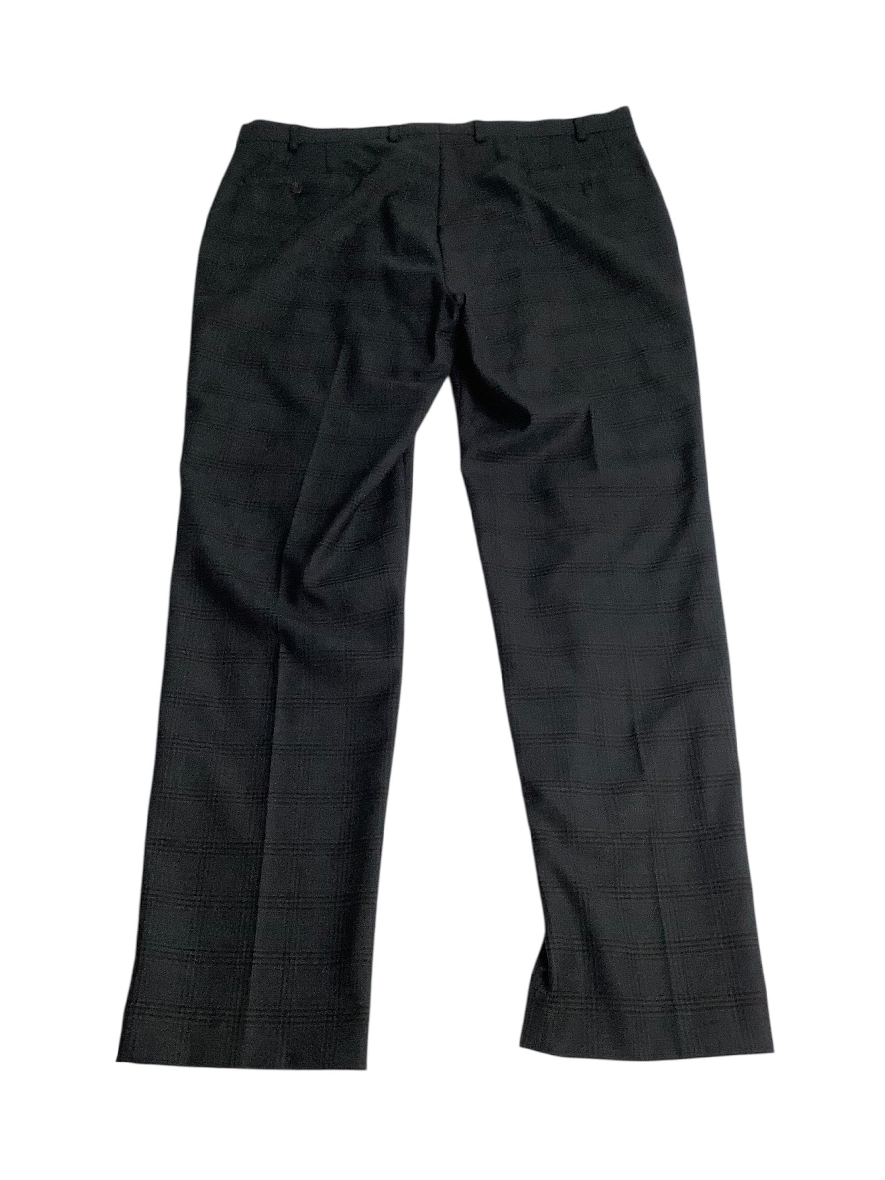 Michael Kors Mens Classic fit Dress Pants 38 / 34 Dark Grey Plaid