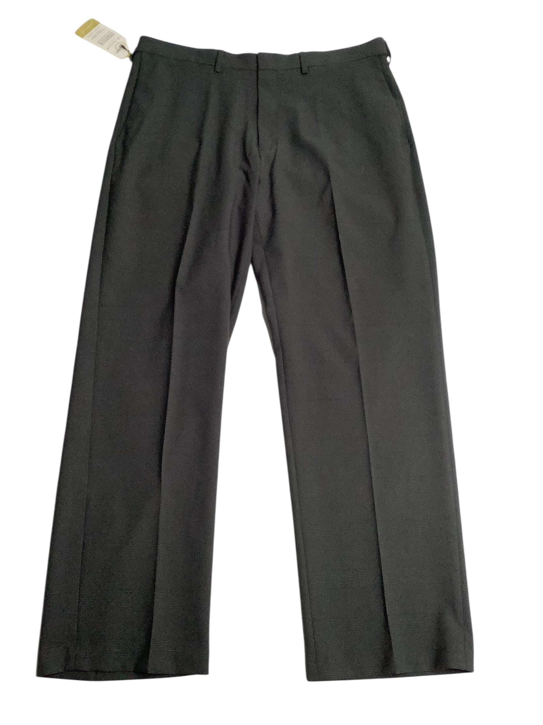Haggar Mens Classic fit Dress Pants 36 / 31 Charcoal Grey Plaid