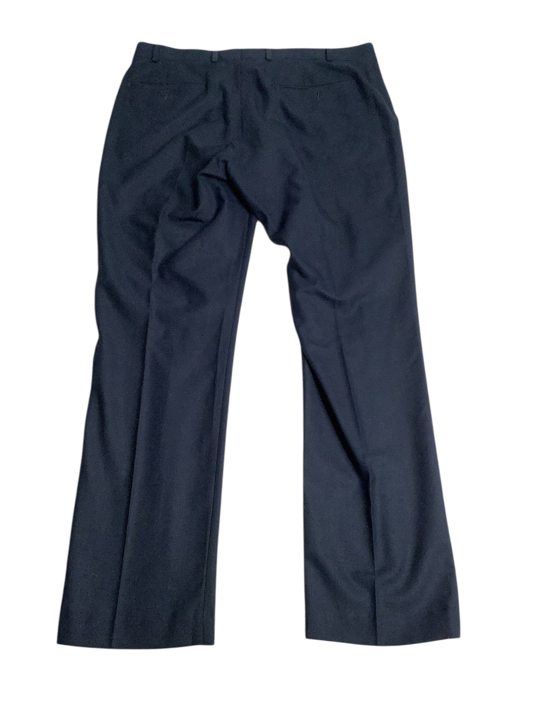 Perry Ellis Mens Slim fit Dress Pants 36 / 32 Navy Blue Solid