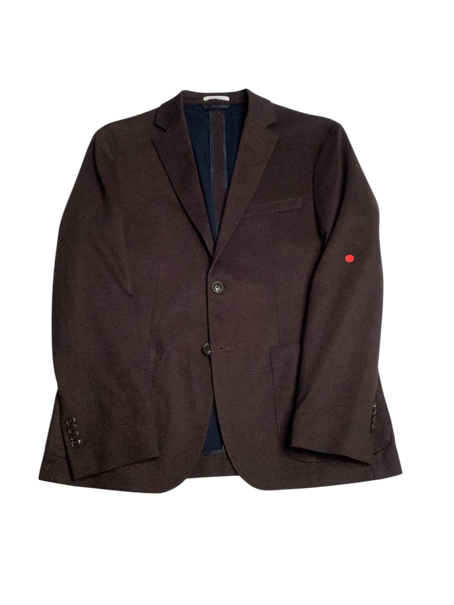 Bar III Mens Slim fit Suit Jacket Blazer 40 S Burgundy Red Herringbone
