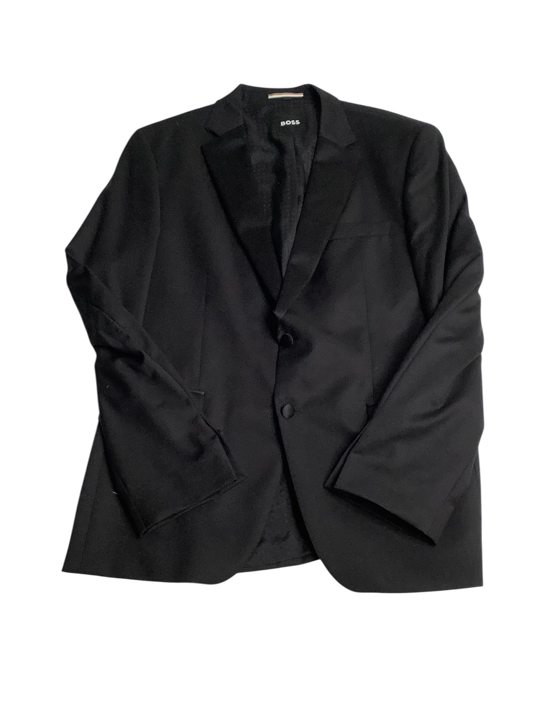 Hugo Boss Mens Modern fit Suit Jacket Blazer 46 R Black Solid