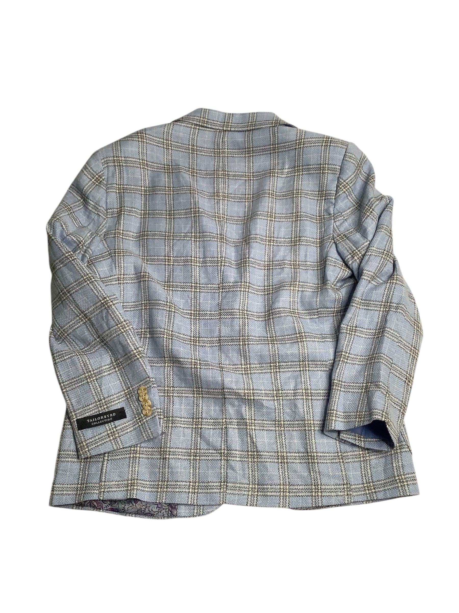 Tailorbyrd Mens Modern fit Sport Coat Blazer 40 S Multi Blue Plaid