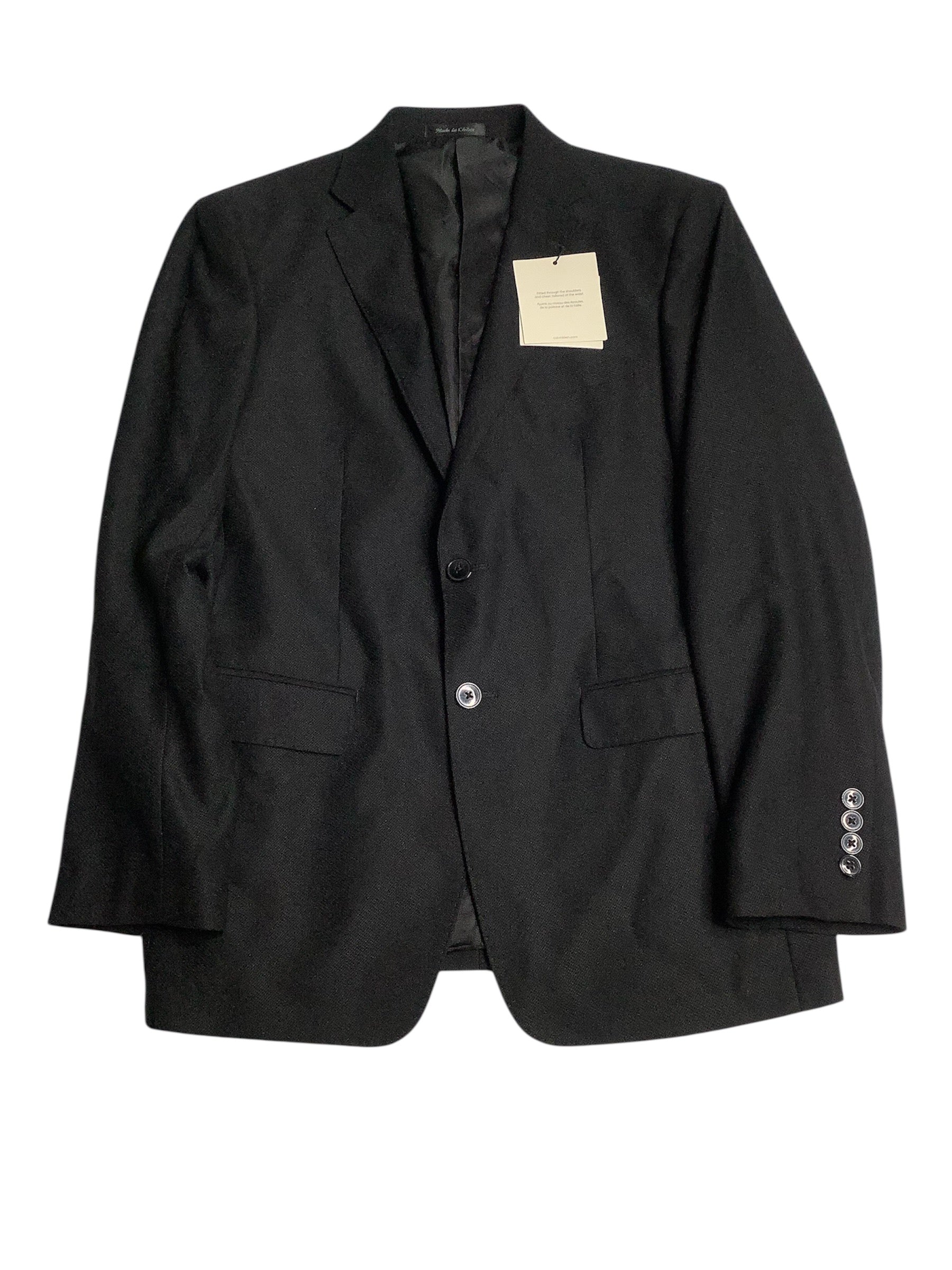 Calvin Klein Mens Slim fit Suit Jacket Blazer 38 S Black