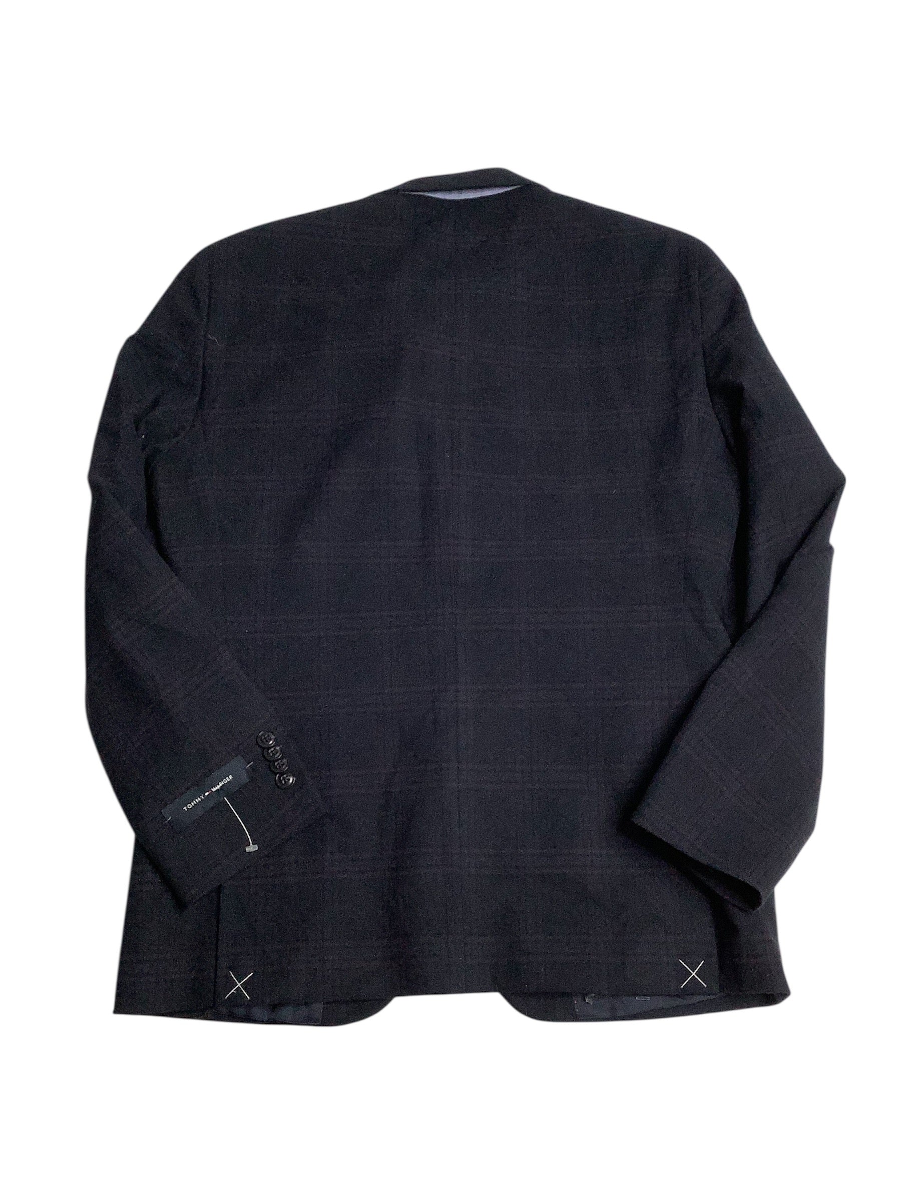 Tommy Hilfiger Mens Classic fit Sport Coat Blazer 36 S Navy Blue Plaid