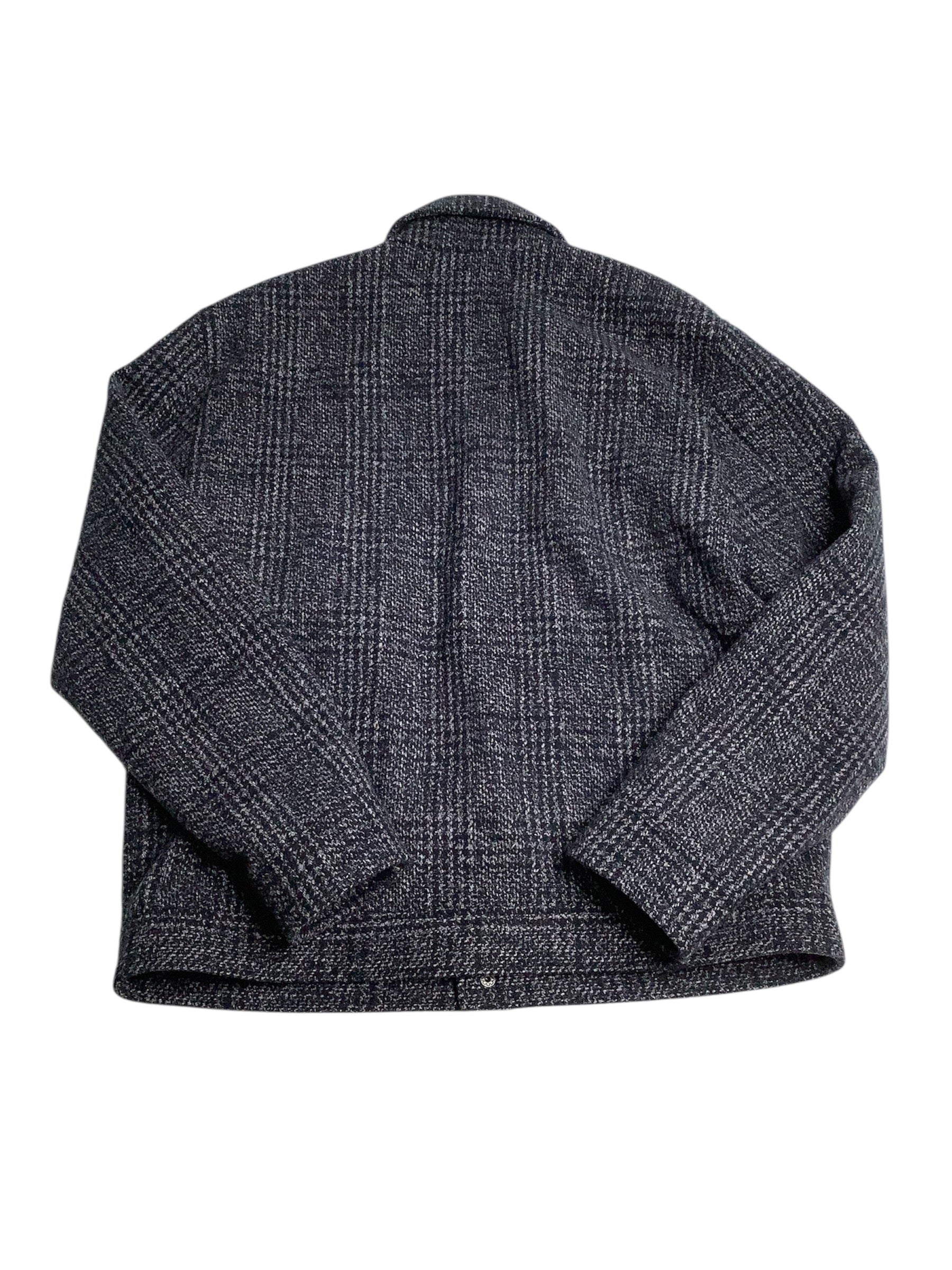 Ben Sherman Mens Regular Fit Blouson Coat Large Blue Plaid