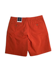 Club Room Mens Classic fit Casual Shorts 34 Orange Red Solid