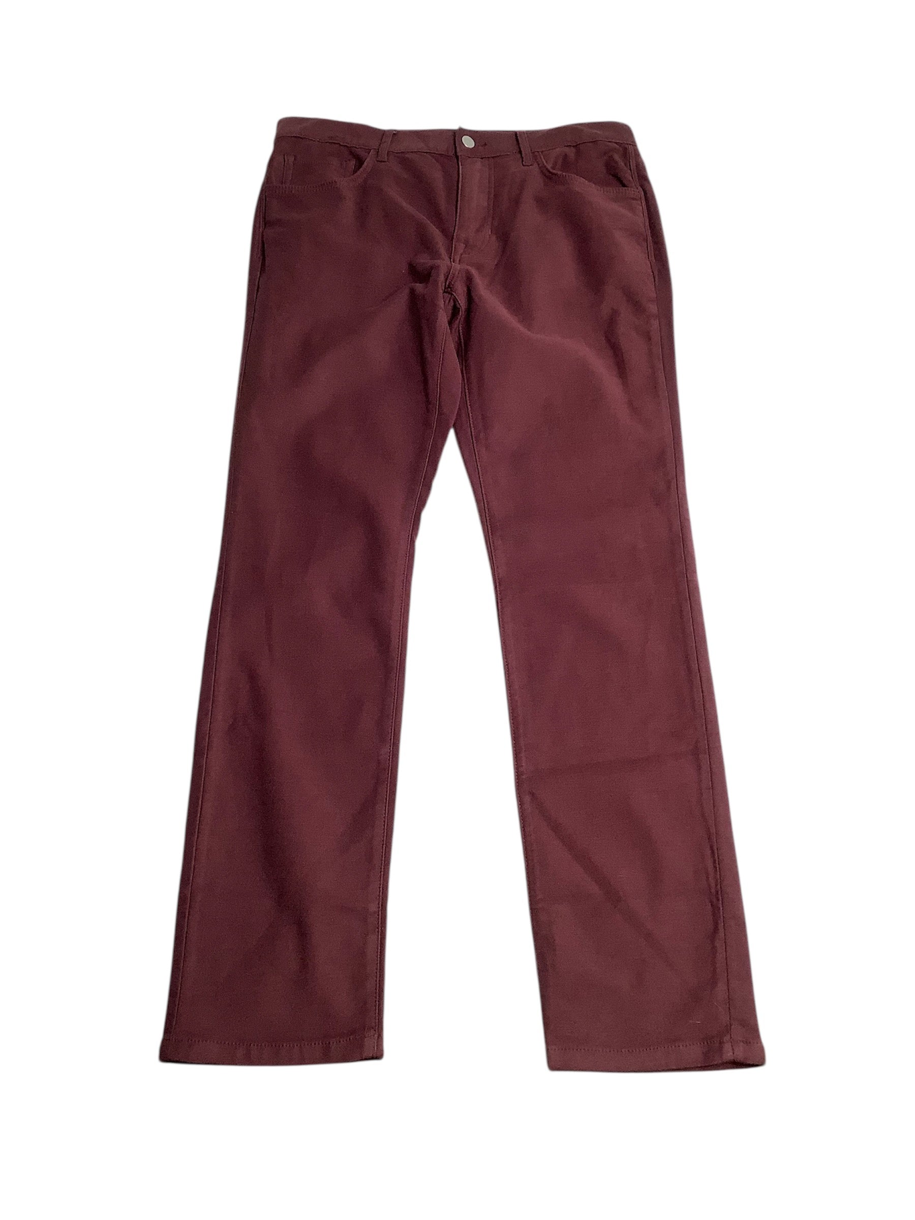 Joe's Mens Slim fit Dress Pants 34 / 32 Burgundy Red Solid