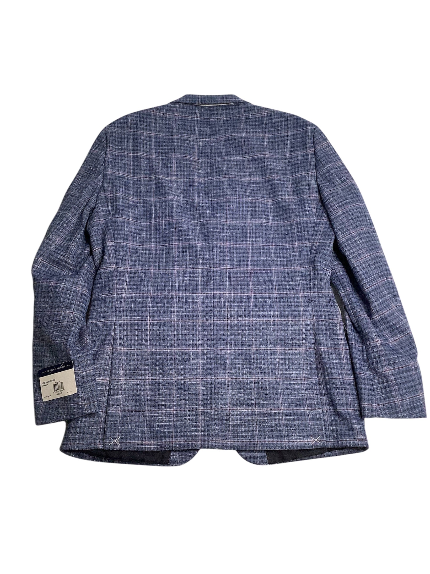 Tommy Hilfiger Mens Classic fit Sport Coat Blazer 40 R Navy Blue Check