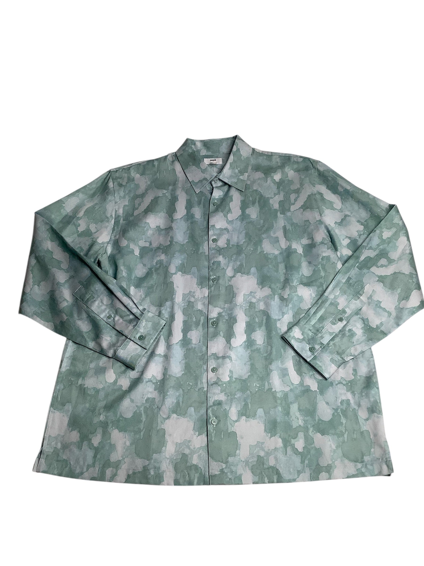 Mode of One Mens Regular fit Long Sleeve Button-Up Shirt Large Blue