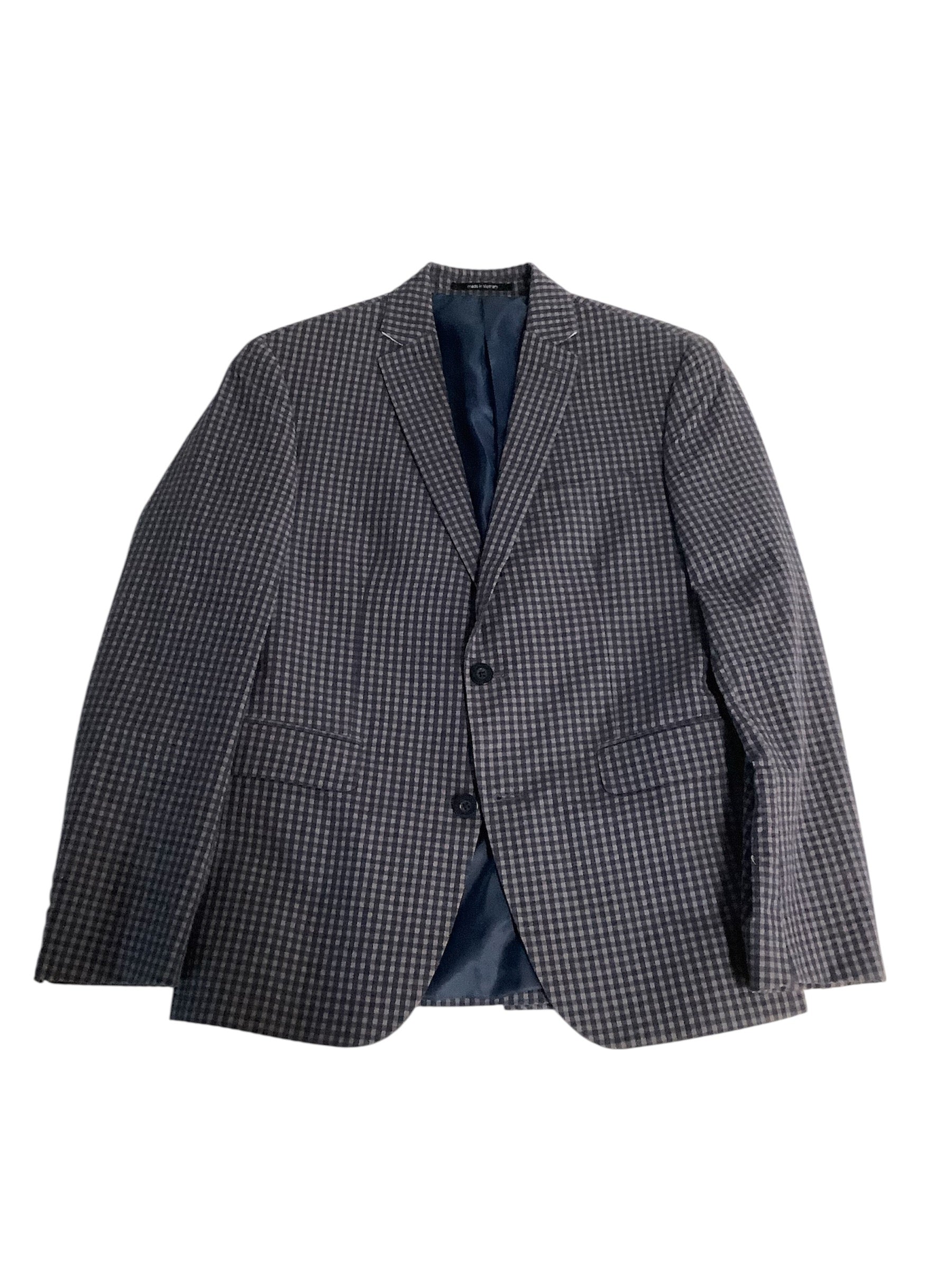 Bar III Mens Slim fit Sport Coat Blazer 38 S Blue Check