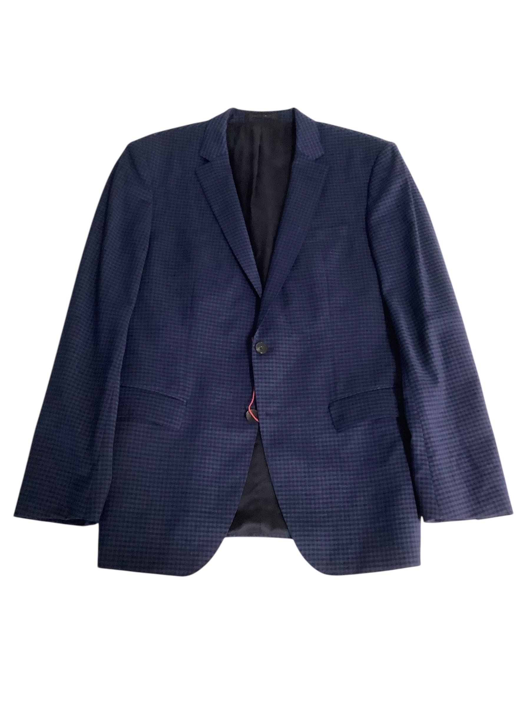 Hugo Boss Mens Classic fit Sport Coat Blazer 40 R Blue Check