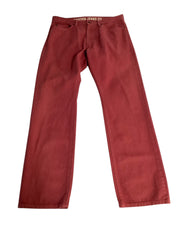 Nautica Mens Relaxed fit Chinos Pants 34 / 34 Red Solid