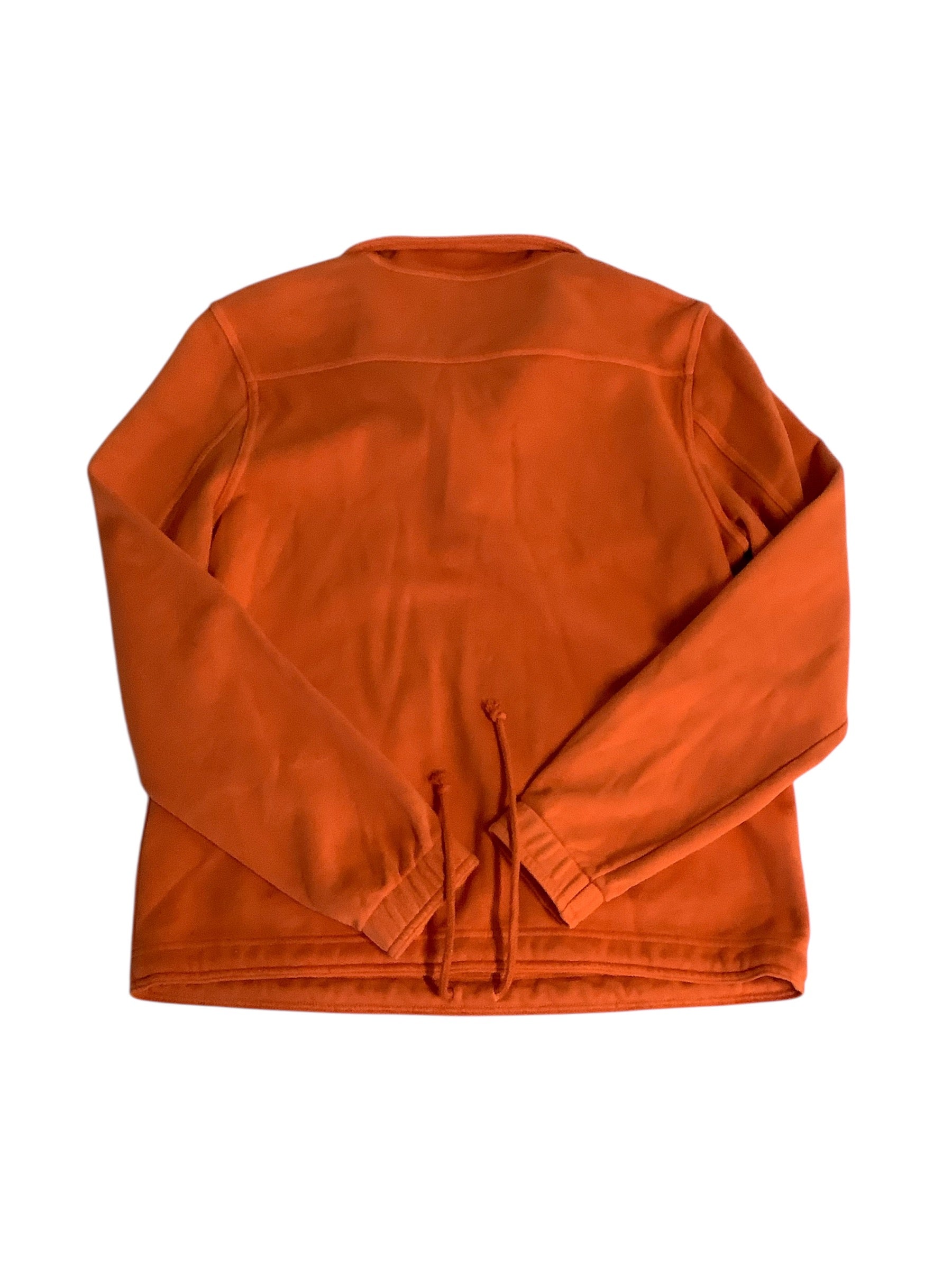 Sun + Stone Mens Classic fit Long Sleeve Quarter zip Sweatshirt Large Orange