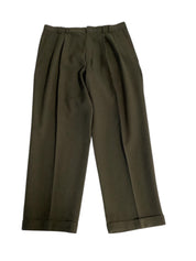 Calvin Klein Mens Classic fit Dress Pants 33 / 32 Brown Solid