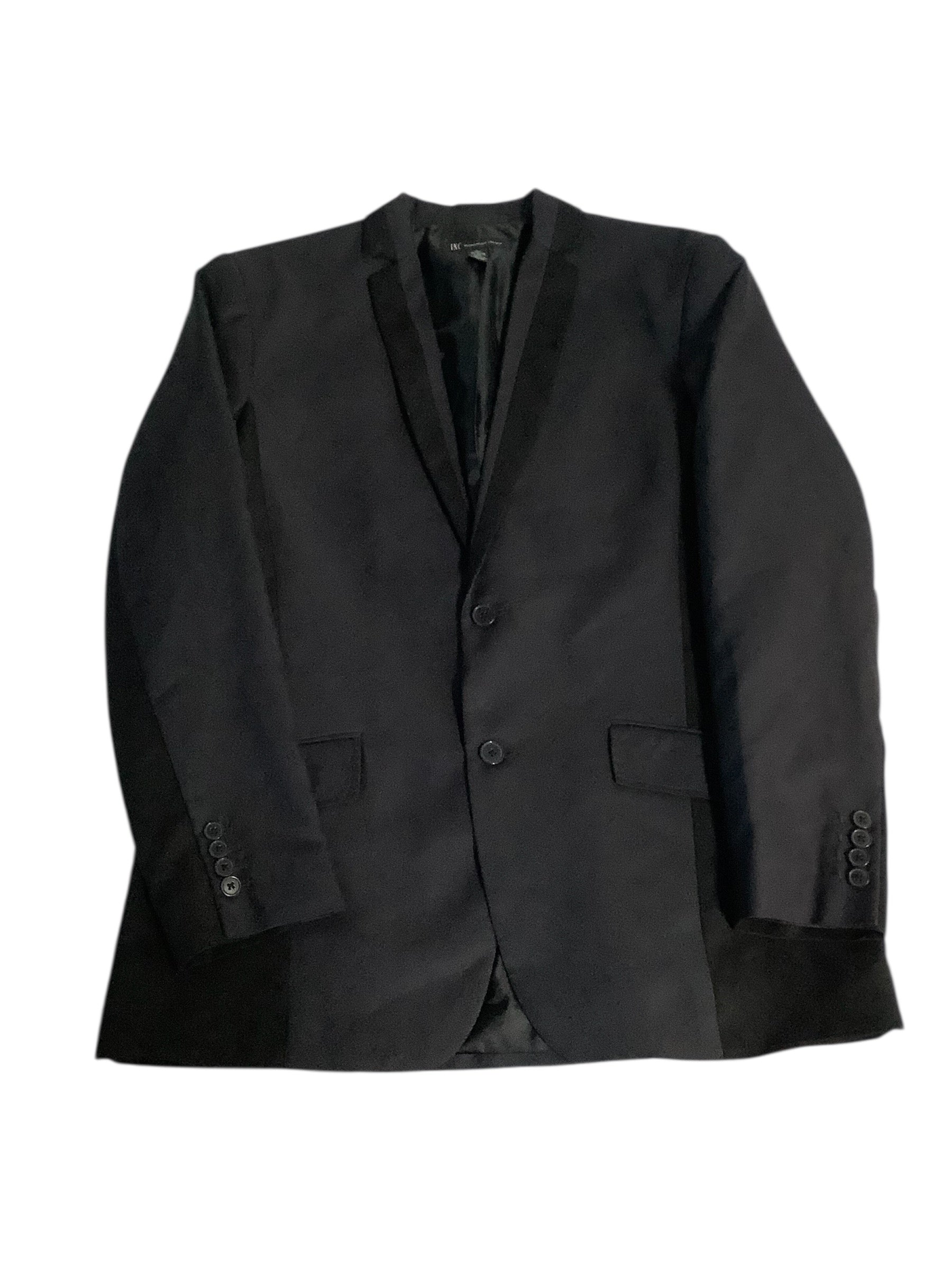 International Concepts Mens Slim fit Suit Jacket Blazer Large Black Solid