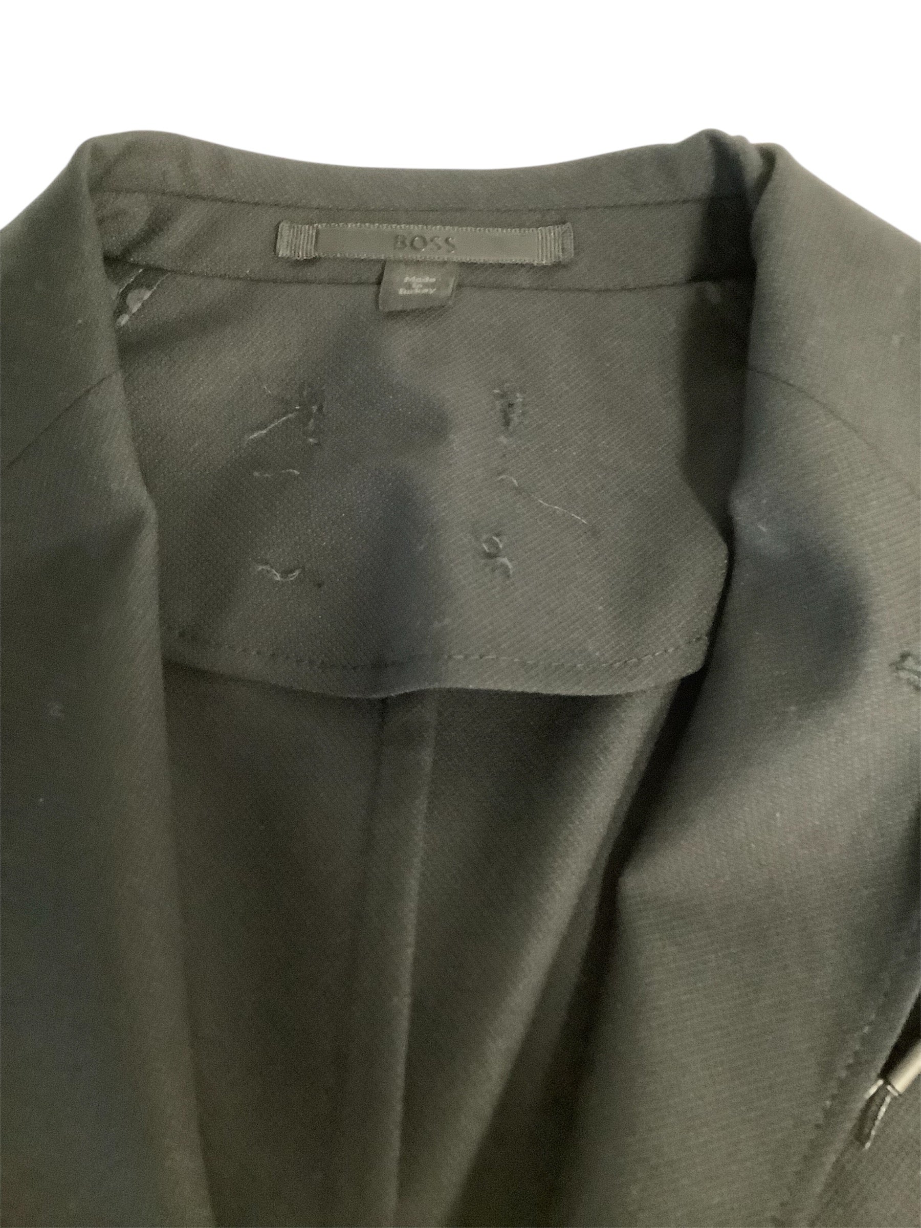 Hugo Boss Mens Slim fit Suit Jacket Blazer 40 R Black Solid
