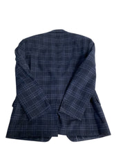 Michael Kors Mens Classic fit Suit Jacket Blazer 48 R Navy Blue Plaid