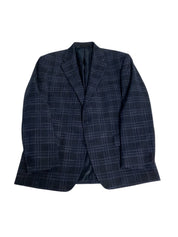 Michael Kors Mens Classic fit Suit Jacket Blazer 40 S Navy Blue Plaid