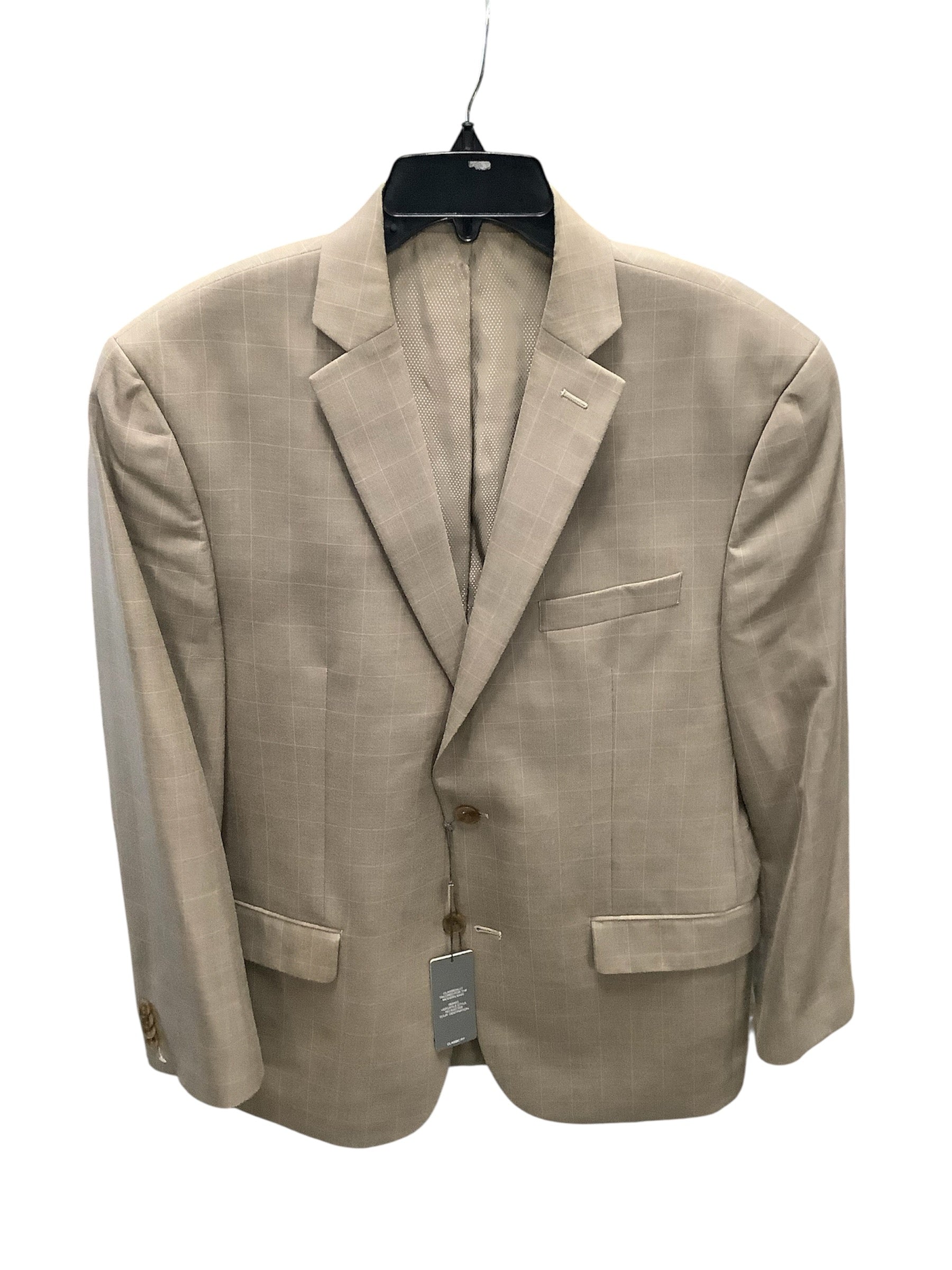 Michael Kors Mens Classic fit Sport Coat Blazer 42 R Beige Check