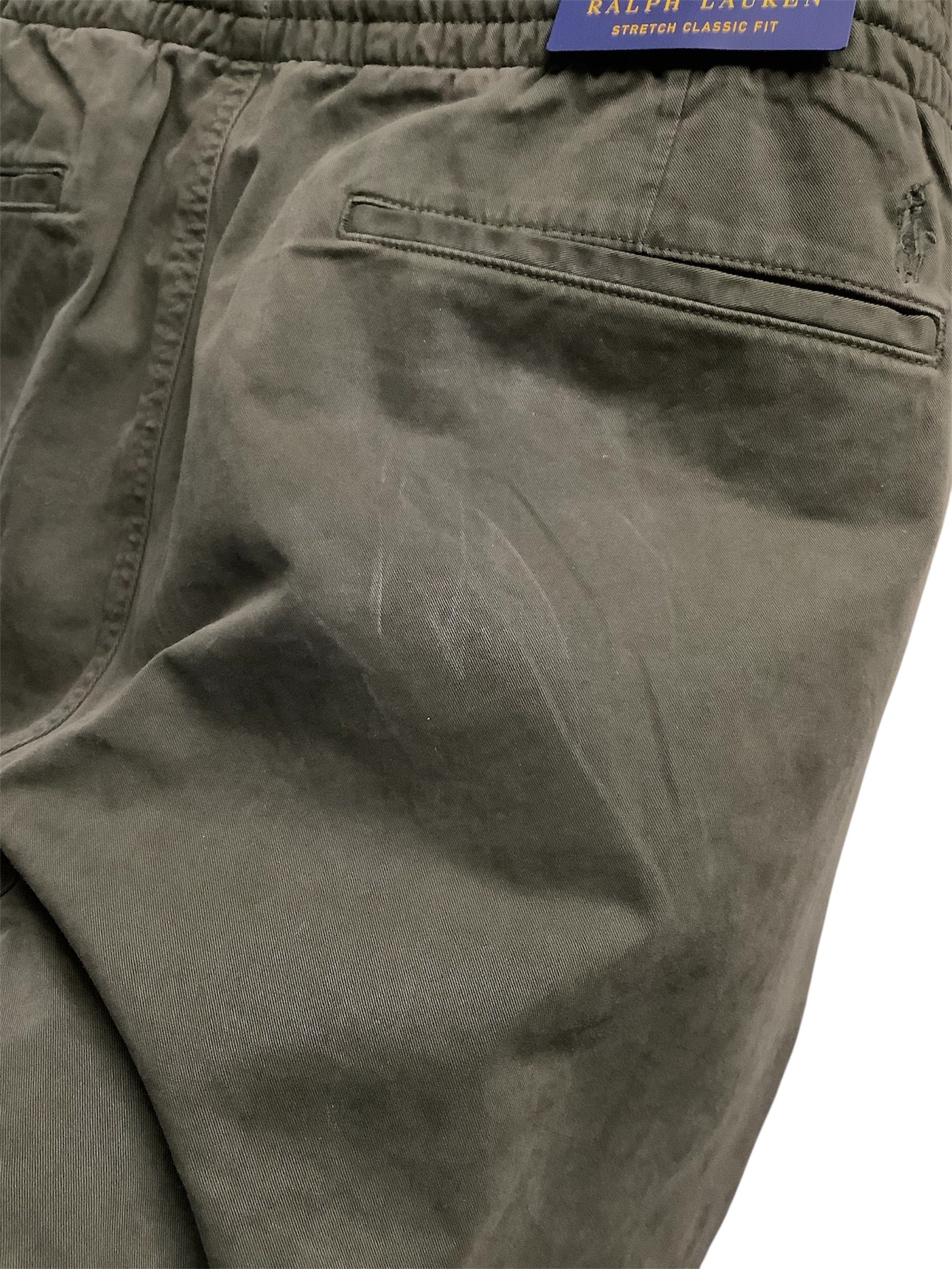 Polo Ralph Lauren Mens Classic fit Casual Pants XXL Olive Green Solid