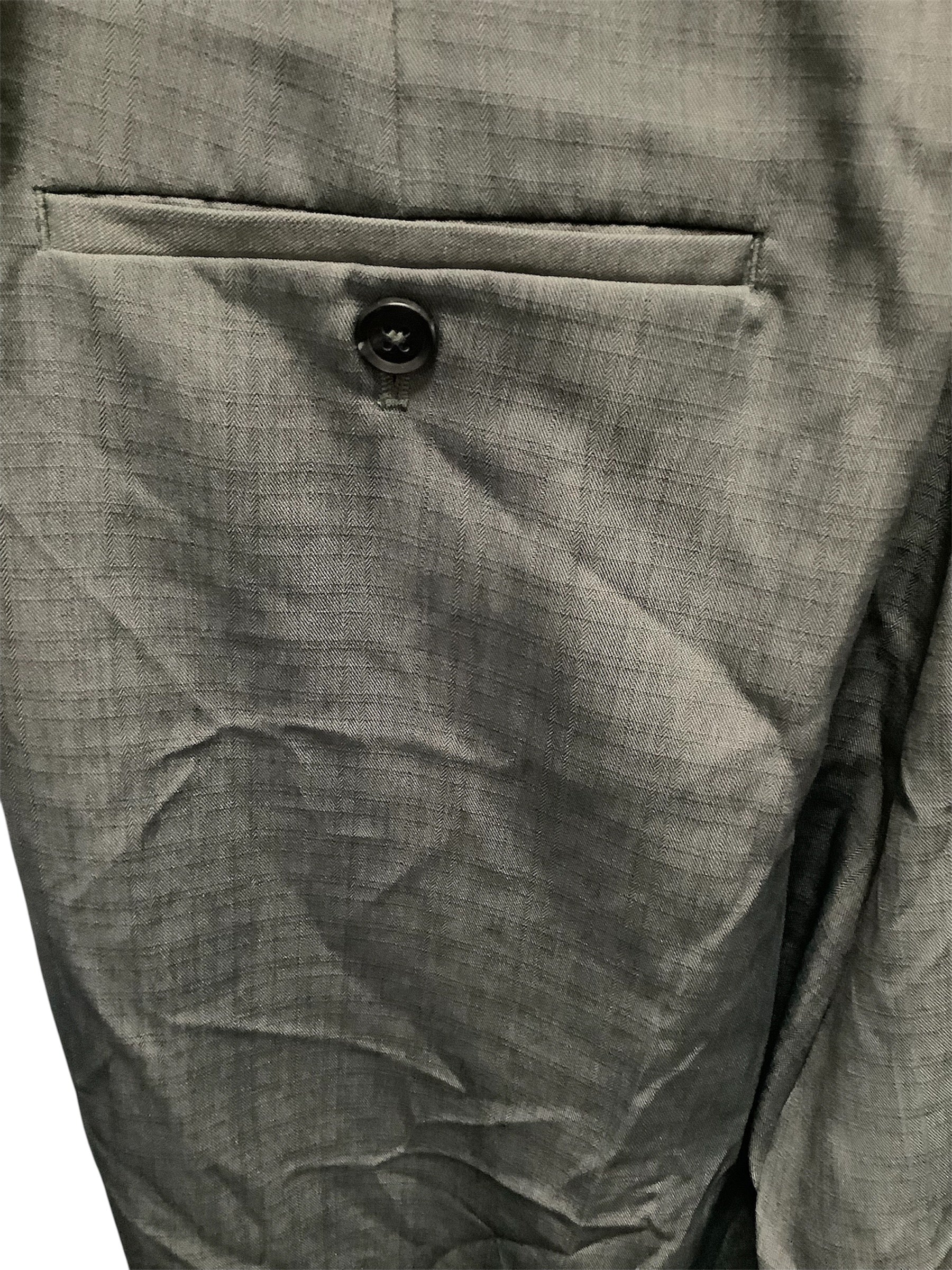 Haggar Mens Classic fit Dress Pants 32 / 32 Charcoal Grey Plaid