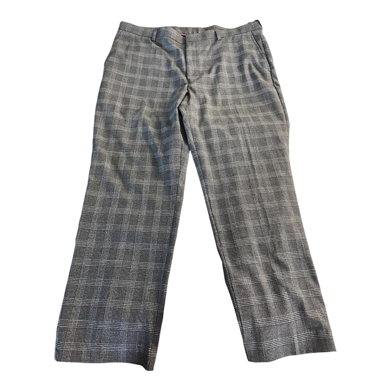 Tommy Hilfiger Mens Modern fit Dress Pants 38 / 27 Grey Plaid