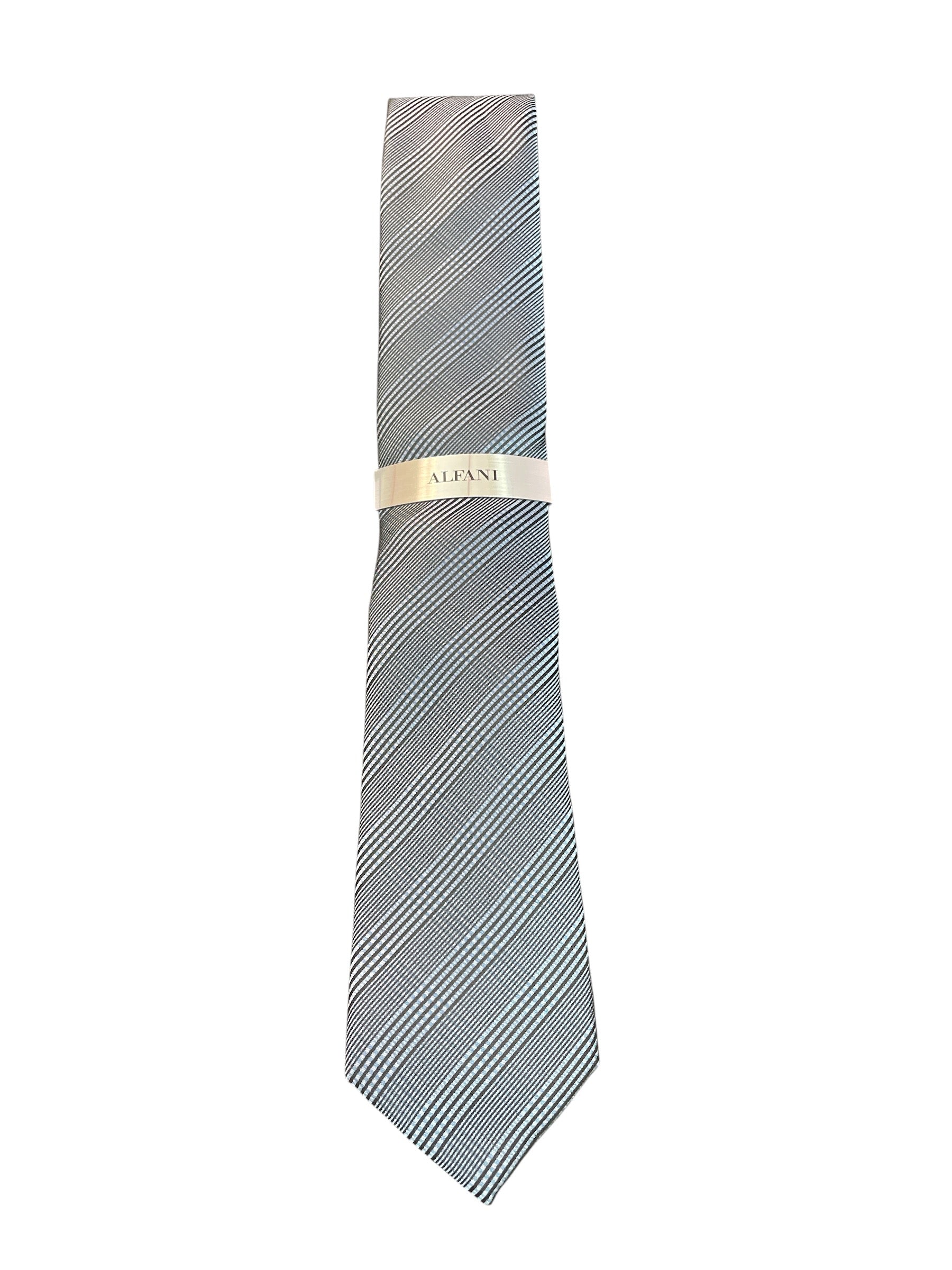 Alfani Mens  Stockton Plaid Necktie One Size Blue