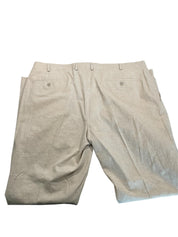Kenneth Cole Reaction Mens Slim-Fit Stretch Linen Blend Pants Cream Tan 29 x 32