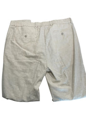 Kenneth Cole Reaction Mens Slim-Fit Stretch Linen Blend Pants Cream Tan 37 x 32