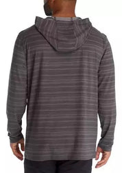 PGA TOUR Mens Textured Stripe Performance Golf Hoodie Asphalt Medium