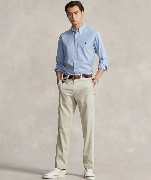 Polo Ralph Lauren Mens Tailored Fit Stretch Chino Pants 34 x 34 Light Beige
