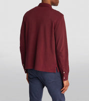 Polo Ralph Lauren Classic Fit Mesh Long Sleeve Polo Shirt Large Wine Red