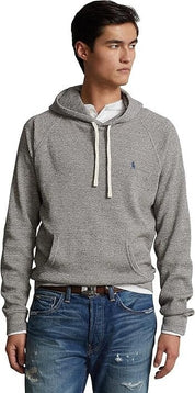 Polo Ralph Lauren Mens Waffle-Knit Hoodie Sweatshirt Small Grey