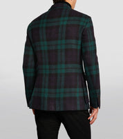 Polo Ralph Lauren RL67 Trim Fit Plaid Tweed Wool Blazer 44R Blackwatch Green