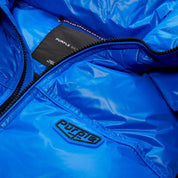 Purple Brand Nylon Hooded Down Puffer Vest Medium Blue