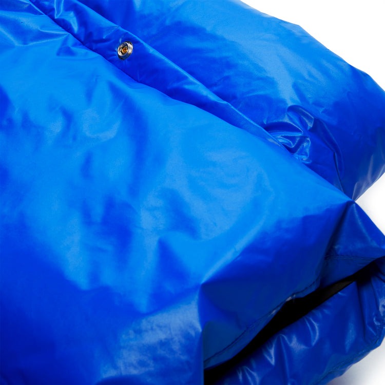 Purple Brand Nylon Hooded Down Puffer Vest Medium Blue