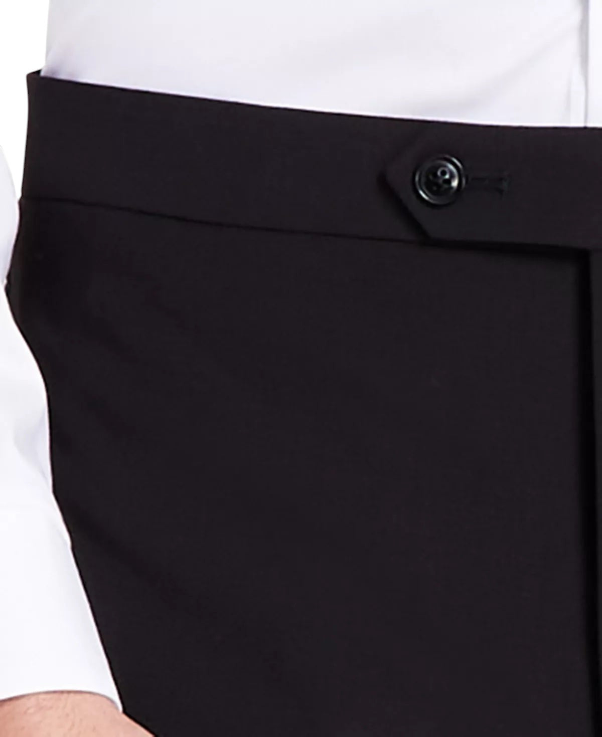 Calvin Klein Mens Skinny fit Wool Tuxedo Pants 30 / 32 Black Solid