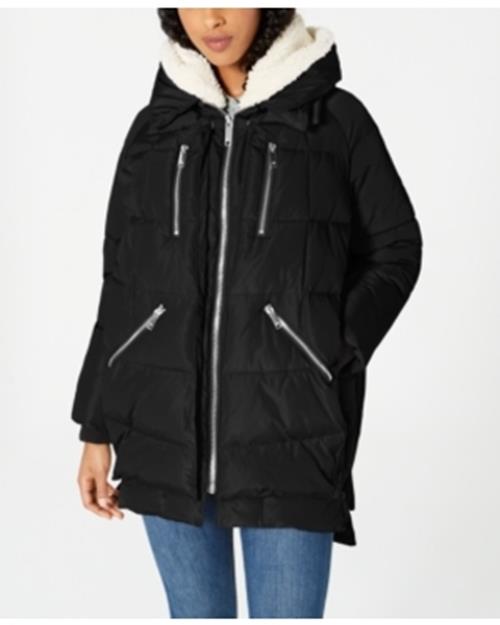 Halifax HFX Womens Puffer Coat Black XXL Oversized Hooded Fleece-Lined