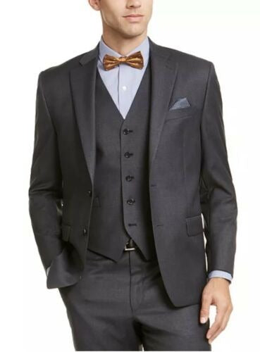 Lauren Ralph Lauren Mens Classic Fit Sport Coat Blazer Charcoal Grey 46L