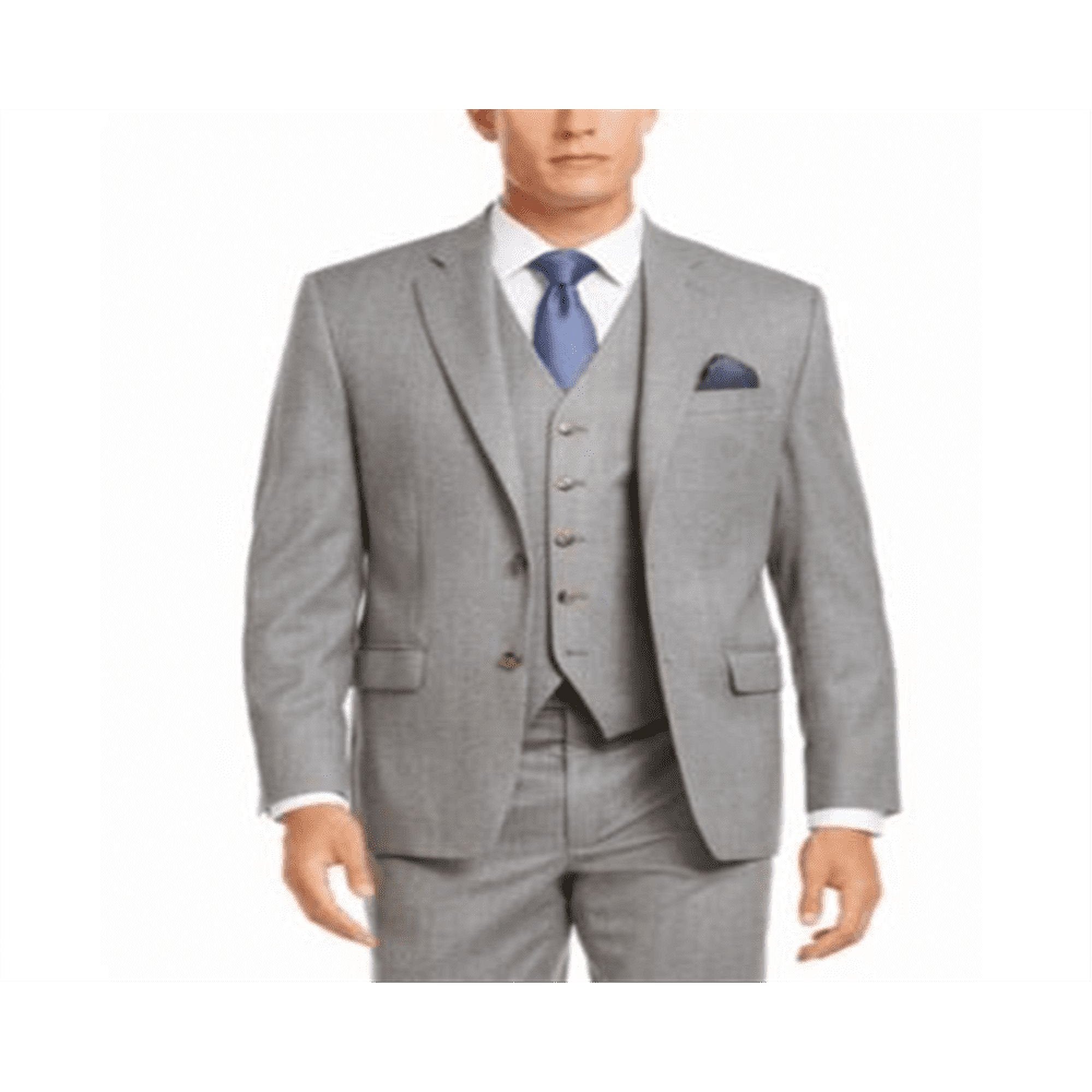 Lauren Ralph Lauren Mens Classic fit Suit Jacket Blazer 44 S Grey Solid Stretch