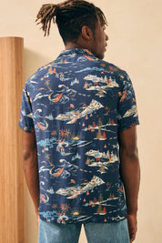 Faherty Brand Mens Vintage SS Rayon Camp Shirt Medium