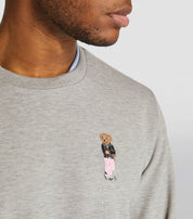 Polo Ralph Lauren Mens Regular Fit Embroidered Bear Sweatshirt Grey Large