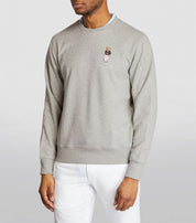 Polo Ralph Lauren Mens Regular Fit Embroidered Bear Sweatshirt Grey Large
